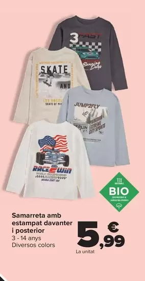 TEX - Camiseta Con Estampado Delantero Y Trasero