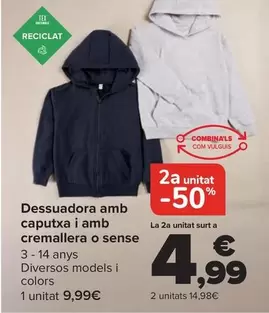 Sudadera Con Capucha Con O Sin Cremallera