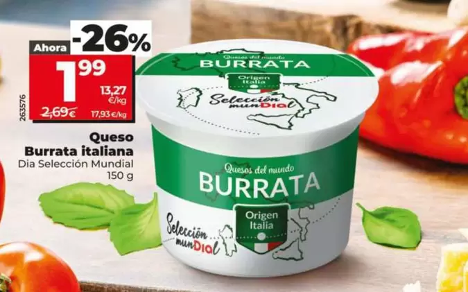Dia Seleccion Mundial - Queso Burrata Italiana 