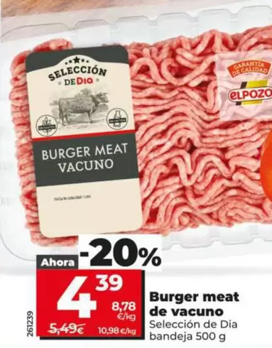 Seleccion De Dia - Burger Meat De Vacuno