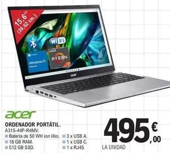 Acer - Ordenador Portatil