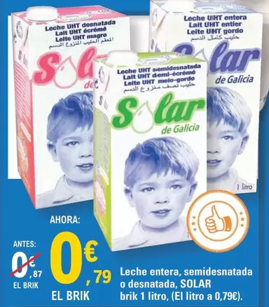 Solar - Leche Entera, Semidesnatada O Desnatada