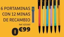 6 portaminas con 12 Minas de Recambio