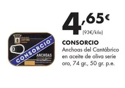 Consorcio - Anchoas Del Cantábrico En Aceite De Oliva Serie Oro