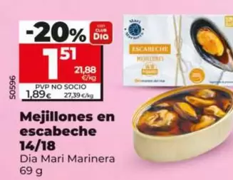 Dia Mari Marinera - Mejillones En Escabeche 14/18