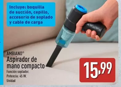 Ambiano - Aspirador De Mano Compacto