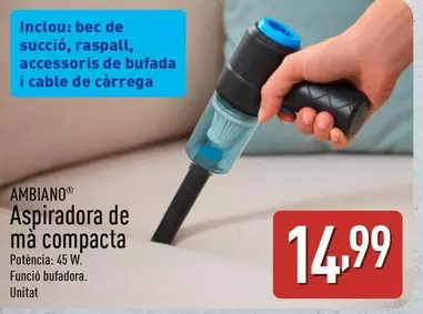 Ambiano - Aspiradora De Ma Compacta