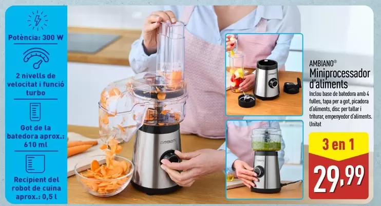 Ambiano - Miniprocessador D'Aliments 
