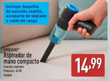 Ambiano - Aspirador De Mano Compacto