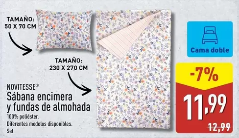 Novitesse - Sabana Encimera Y Fundas De Almohada