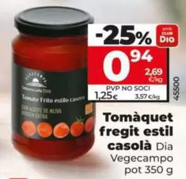 Dia Vegecampo - Tomate Frito Estilo Casero 