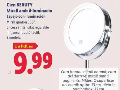 Cien Beauty - Espejo Con Iluminación 