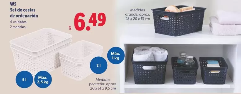 W5 - Set De Cesta De Ordenacion