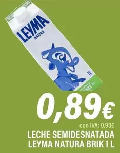 Leyma - Leche Semidesnatada Natura
