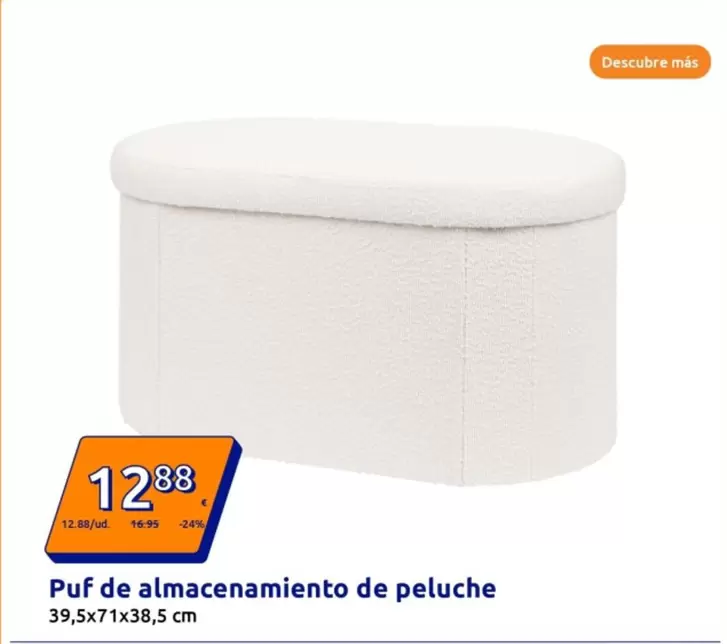 Puf De Almacenamiento De Peluche