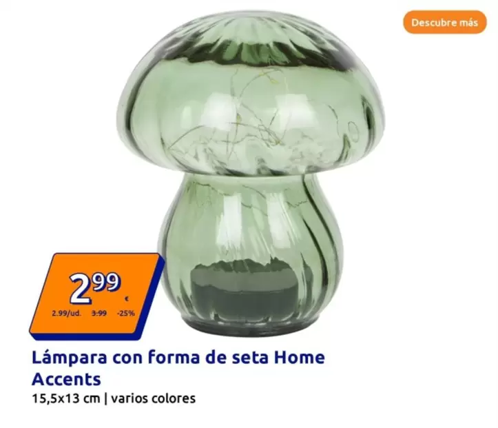 Home Accents - Lampara Con Forma De Seta 