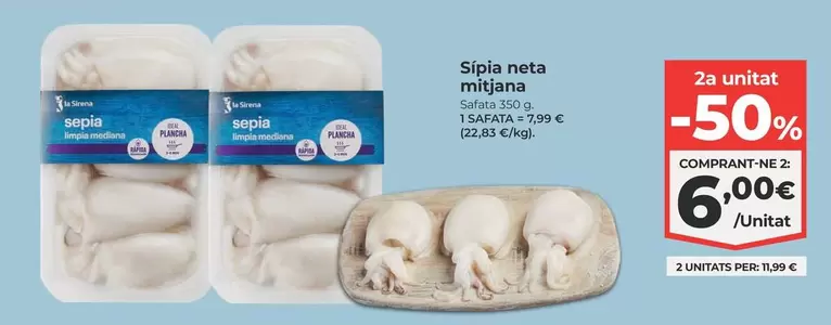 La Sirena - Sípia Neta Mitjana