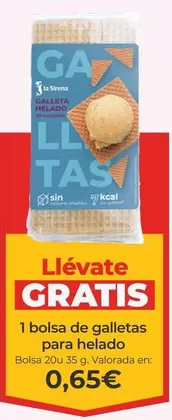 La Sirena - 1 Bolsa De Galletas Para Helado