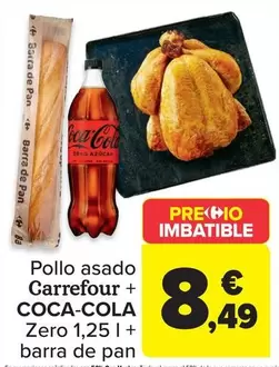 Carrefour - Pollo Asado + Coca-cola Zero 1,25 L + Barra De Pan