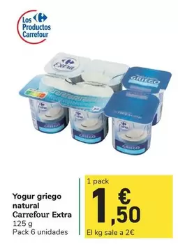 carrefour - Yogur Griego Natural Extra