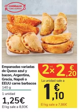 napoli - Empanadas Variadas De Queso Azul Y Bacon, Argentina, Grecia Napoli O Carne Barbacoa