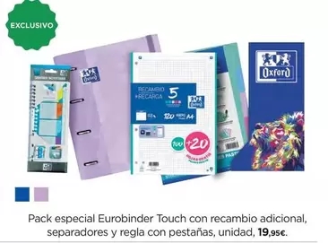 Oxford - Pack Especial Eurobinder Touch Con Recambio Adicional