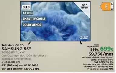 Samsung - Televisor Qled 55"