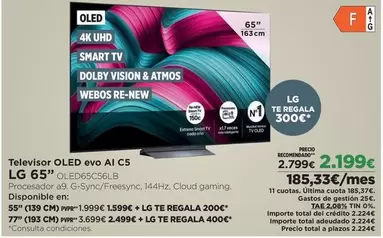 LG - Televisor Oled Evo Al C5