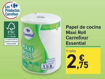 carrefour - Papel De Cocina Maxi Roll Essential