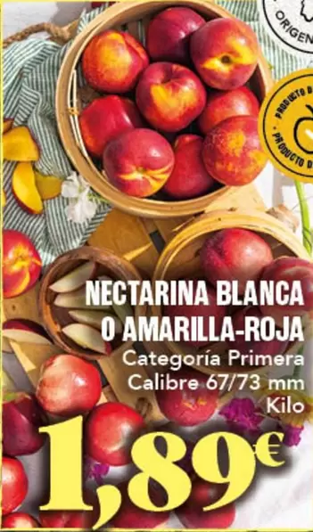 origen - Nectarina Blanca O Amarilla-roja