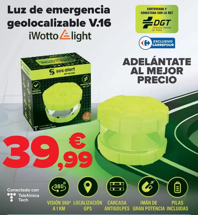 Iwottolight - Luz De Emergencia Geolocalizable V16 