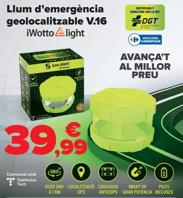 Iwottolight - Luz De Emergencia Geolocalizable V16 