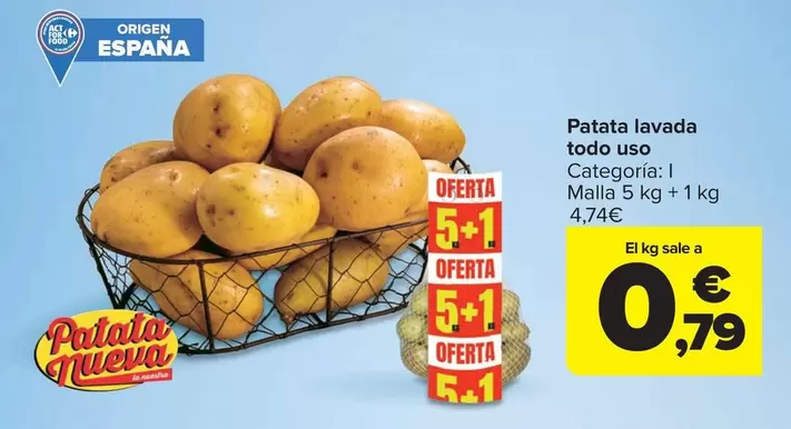 Patata Lavada Todo Uso