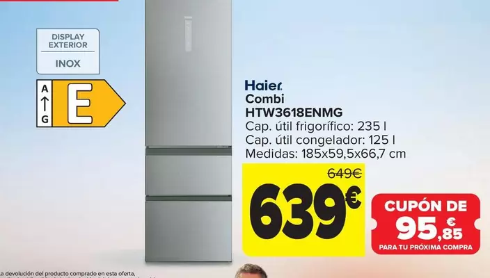 Haier - Combi HTW3618ENMG