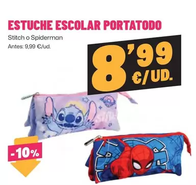 stitch - Estuche Escolar Portatodo