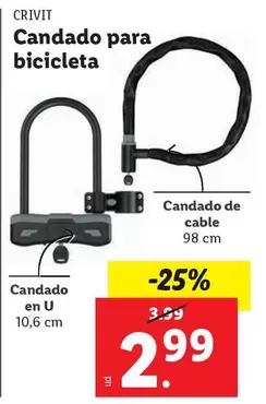 Crivit - Candado Para Bicicleta