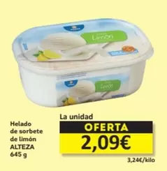 Alteza - Helado De Sorbete De Limón
