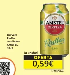 Amstel - Cerveza Radler Con Limon