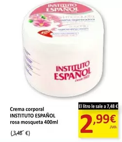Instituto Español - Crema Corporal Rosa Mosqueta
