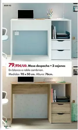 Mesa Despacho + 2 Cajones