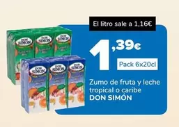 Don Simón - Zumo De Fruta Y Leche Tropical O Caribe