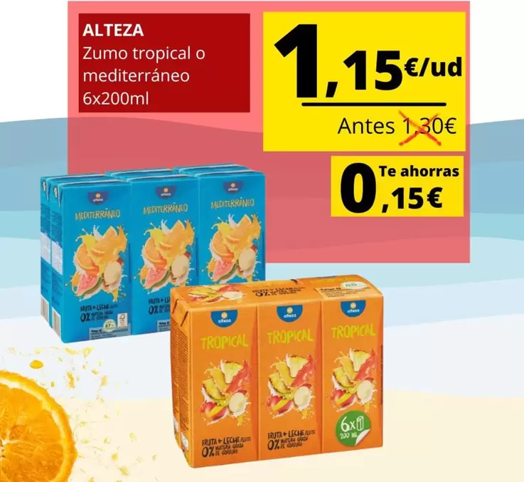 Alteza - Zumo Tropical O Mediterraneo