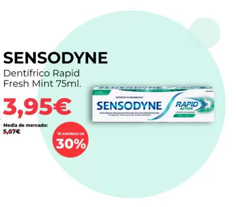 Sensodyne - Dentífrico Rapid Fresh Mint