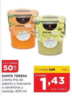 Santa Teresa - Crema Fria De Pepino Y Manzana O Zanahoria Y Naranja