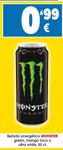 Monster - Bebida Energética Green, Mango Icoco O