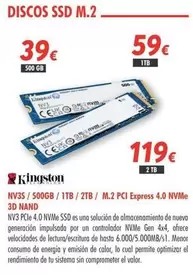 Kingston - Nv35/ 500Gb/ 1Tb/ 2Tb/ M.2 Pcl Express 4.0 Nvme 3D Nand