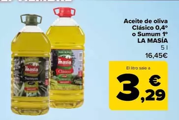 La Masía - Aceite De Oliva Clasico 0.4 O Sumum 1