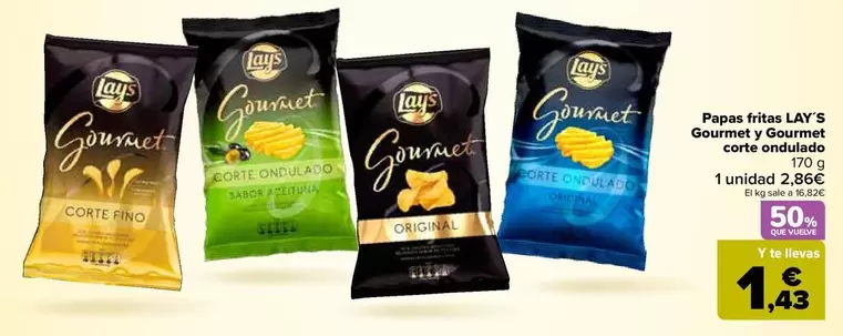Lay's - Patatas Fritas Gourmet Y Gourmet Corte Ondulado