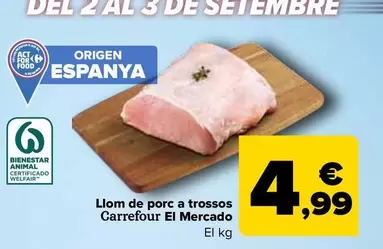 Carrefour El Mercado - Cinta De Lomo De Cerdo En Trozos