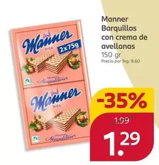 Manner - Barquillos Con Crema De Avellanas